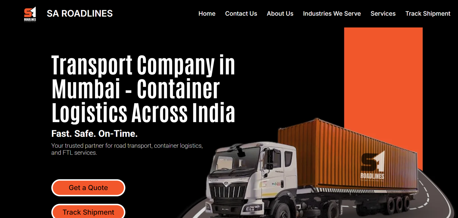 SA Roadlines website preview